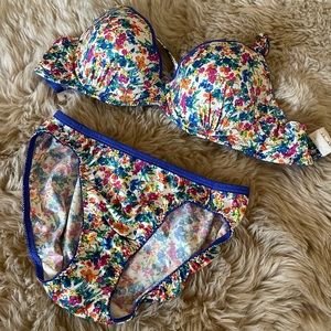 Floral bra and panties